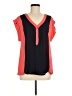 41Hawthorn 100% Polyester Color Block Red Short Sleeve Blouse Size M - photo 1