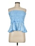 Glam 100% Polyester Blue Sleeveless Blouse Size M - photo 1
