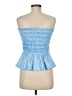 Glam 100% Polyester Blue Sleeveless Blouse Size M - photo 2