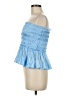 Glam 100% Polyester Blue Sleeveless Blouse Size M - photo 5