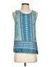 Unbranded 100% Rayon Blue Sleeveless Blouse Size S - photo 1