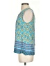 Unbranded 100% Rayon Blue Sleeveless Blouse Size S - photo 5