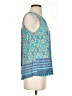 Unbranded 100% Rayon Blue Sleeveless Blouse Size S - photo 4