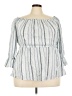 Lane Bryant Blue 3/4 Sleeve Blouse Size 22 - 24 Plus - photo 1