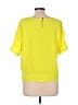 DKNY 100% Polyester Yellow Short Sleeve Top Size L - photo 2