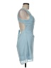 Shein 100% Polyester Solid Blue Cocktail Dress Size M - photo 4