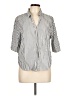 J.Crew 100% Cotton Stripes Gray 3/4 Sleeve Button-Down Shirt Size L - photo 1