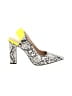 Mix No. 6 Animal Print Yellow Heels Size 9 - photo 1