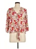 Democracy 100% Rayon Floral Pink 3/4 Sleeve Blouse Size M (petite) - photo 1