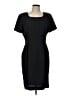 Talbots 100% Recycled Polyester Solid Black Cocktail Dress Size 12 - photo 1
