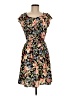 Kohl's 100% Polyester Floral Black Casual Dress Size M - photo 1
