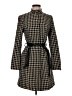 Beth Bowley Houndstooth Black Wool Coat Size 6 - photo 1
