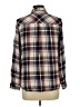 Timing 100% Rayon Plaid Brown Long Sleeve Button-Down Shirt Size L - photo 2