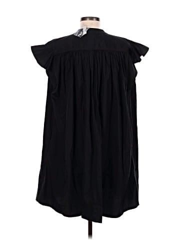 Madewell Flutter Sleeve Button-Front Mini Dress in Poplin (view 2)