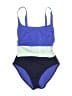 Athleta Color Block Blue One Piece Swimsuit Size XS - photo 1