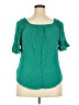 Maurices 100% Rayon Teal Short Sleeve Blouse Size XXL - photo 2