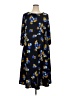 Talbots Print Blue Black Casual Dress Size 18W - photo 1