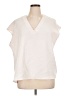 Angels 100% Polyester Ivory Short Sleeve Blouse Size 1X - photo 1