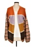 Hem & Thread Color Block Orange Cardigan Size L - photo 1