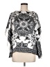 Cotton Express 100% Polyester Silver 3/4 Sleeve Blouse Size M - photo 1