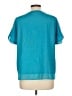 DKNY 100% Polyester Teal Short Sleeve Blouse Size L - photo 2
