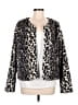 Willow & Clay 100% Polyester Animal Print Ivory Faux Fur Jacket Size M - photo 1