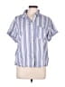 Universal Thread Stripes Blue Short Sleeve Button-Down Shirt Size M - photo 1