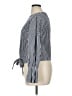 H&M 100% Cotton Stripes Blue Long Sleeve Blouse Size 14 - photo 5