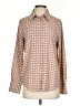 MNG Tweed Brown Long Sleeve Blouse Size 4 - photo 1