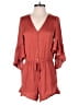 Belle + Sky 100% Polyester Solid Red Romper Size XS - photo 1