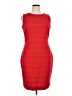 Chaps Solid Red Cocktail Dress Size 14 - photo 1