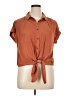 Rose + Olive 100% Polyester Orange Short Sleeve Blouse Size XL - photo 1