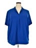 Hilary Radley 100% Polyester Blue Short Sleeve Blouse Size XXL - photo 1