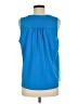 Charter Club 100% Polyester Blue Sleeveless Blouse Size M - photo 2