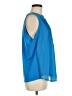 Charter Club 100% Polyester Blue Sleeveless Blouse Size M - photo 4