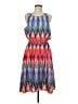 Athleta 100% Polyester Print Pink Casual Dress Size M - photo 1
