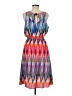 Athleta 100% Polyester Print Pink Casual Dress Size M - photo 2