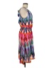 Athleta 100% Polyester Print Pink Casual Dress Size M - photo 4