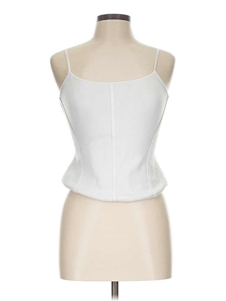 Pre-owned Babaton Tank Top White Strapless Neckline Tops