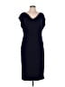 Fly Solid Blue Casual Dress Size L - photo 1