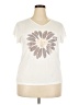 Unbranded Floral Ivory Short Sleeve T-Shirt Size XXL - photo 1