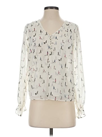 Maison Jules Long Sleeve Blouse (view 1)