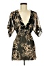 Fire Los Angeles 100% Polyester Black Kimono Size M - photo 1