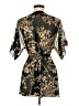 Fire Los Angeles 100% Polyester Black Kimono Size M - photo 2