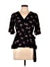 Ann Taylor LOFT 100% Polyester Black Short Sleeve Blouse Size XS - photo 1