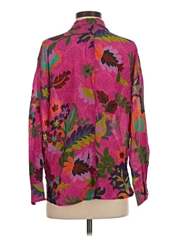 Johnny Was Long Sleeve Silk Top (view 2)