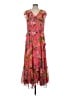 Chico's 100% Polyester Tropical Pink Casual Dress Size S - photo 1