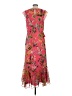Chico's 100% Polyester Tropical Pink Casual Dress Size S - photo 2