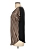 Espresso Chevron-herringbone Brown Short Sleeve Top Size L - photo 5