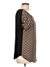 Espresso Chevron-herringbone Brown Short Sleeve Top Size L - photo 4